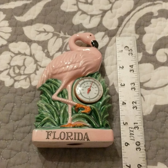 Vintage Pink Flamingo thermometer - Picture 3 of 4